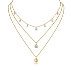 1-carat Luxury  Silver Pendant Necklace  S925 Silver