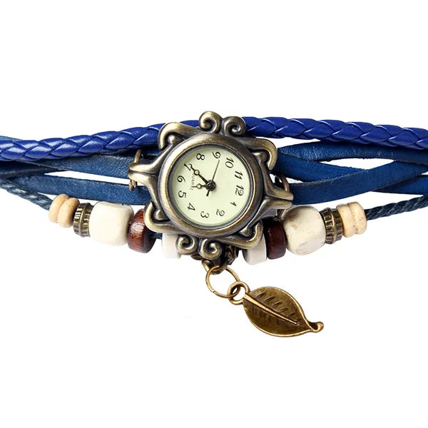 Bohemian Style Handmade Leather Tree Leaf Women's