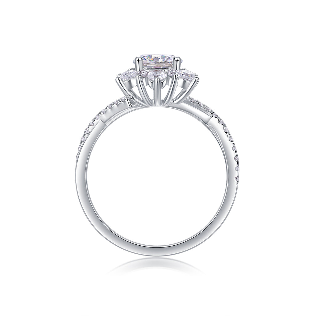 Hidden Poetry - A Wedding Ring Set With 1-carat