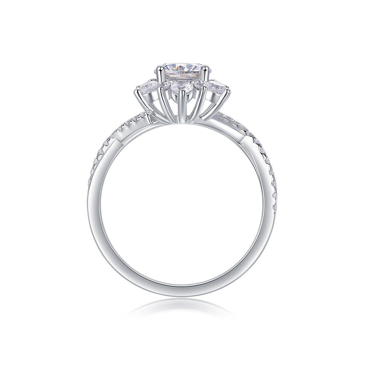 Hidden Poetry - A Wedding Ring Set With 1-carat