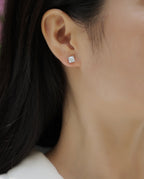 S925 Silver And Platinum-plated Stud Earrings,