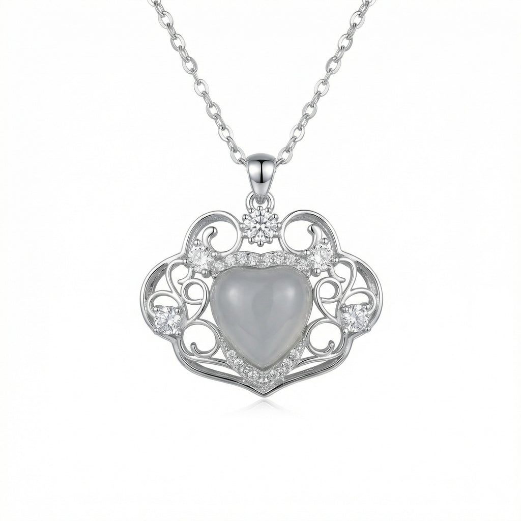 925 Sterling with Moonstone and Sparkling Accents