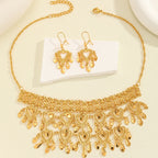 3pcs   Heart-shaped Hollow Necklace Earrings