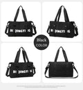 Women's Fashion Letter Print Gym Duffel Bag