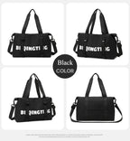 Women's Fashion Letter Print Gym Duffel Bag