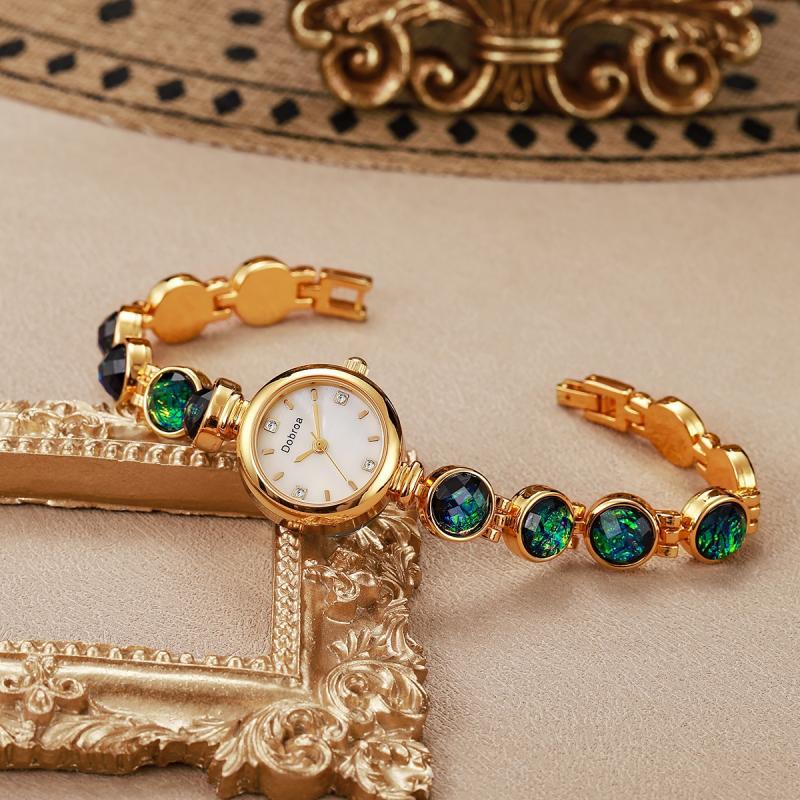 Light Luxury Pearl And Malachite Elegant Womens Watch
