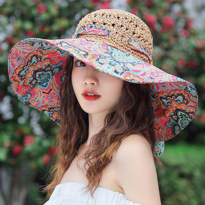 Summer Beach Sun Hat Beach Green Straw Hat