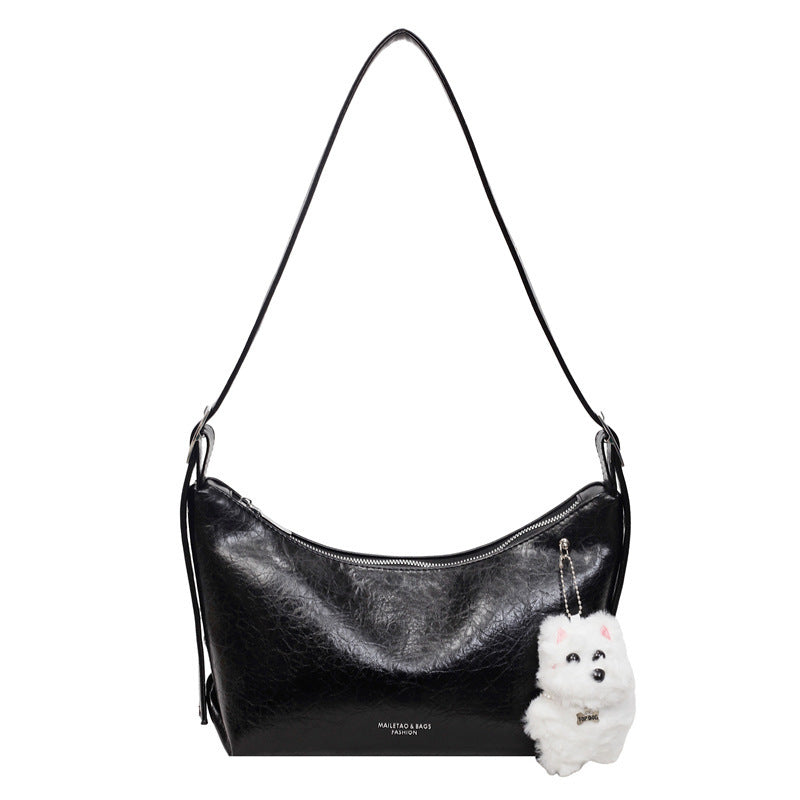 Solid-color  Underarm Single-shoulder Crossbody Bag
