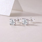 S925 Silver And Platinum-plated Stud Earrings,