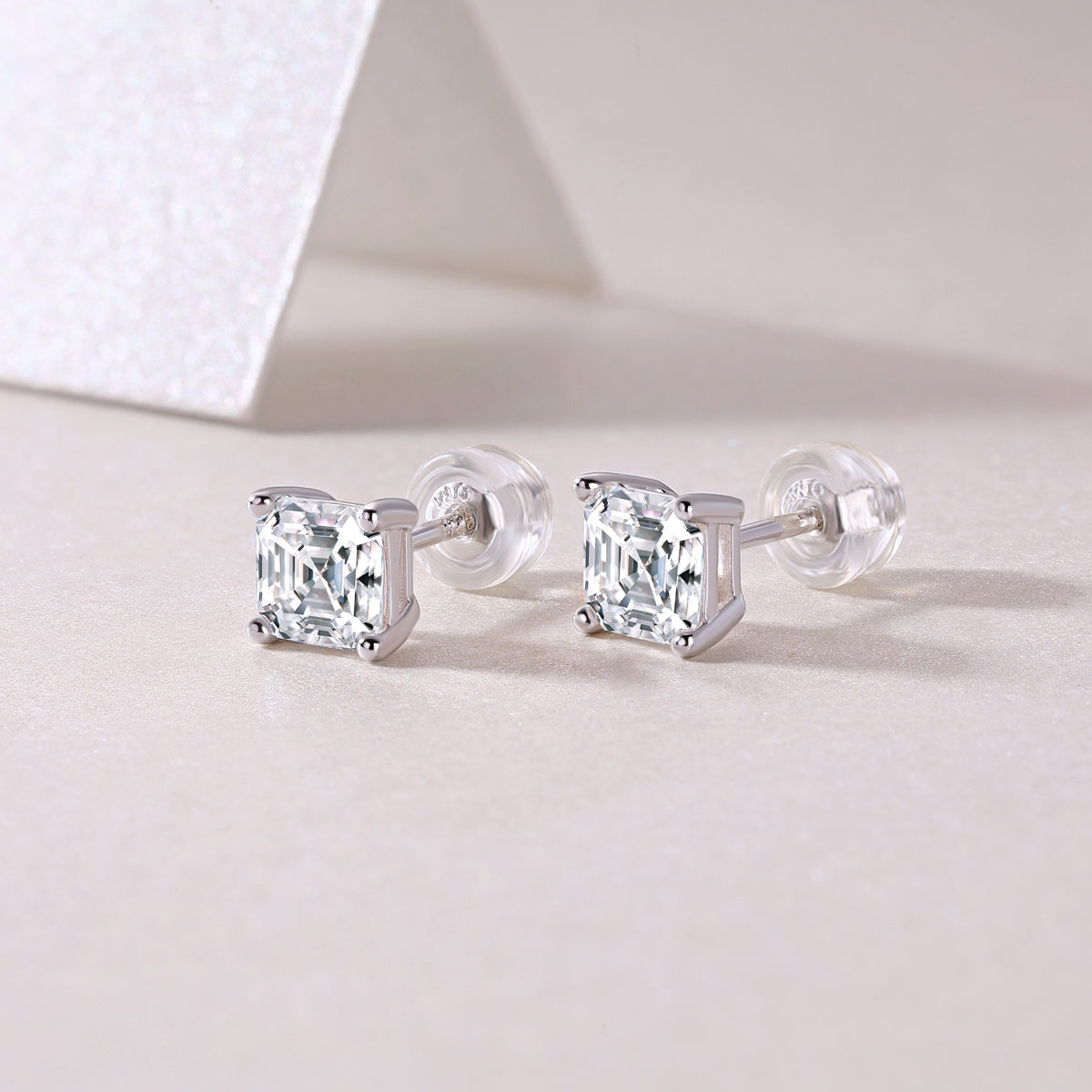 S925 Silver And Platinum-plated Stud Earrings,