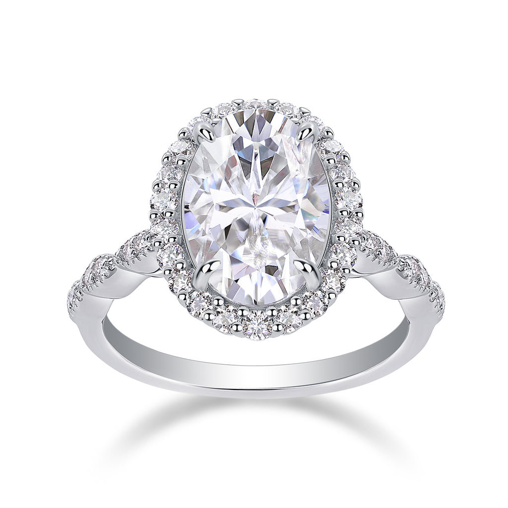 A Wedding Ring Set With  Moissanite S925 Silver