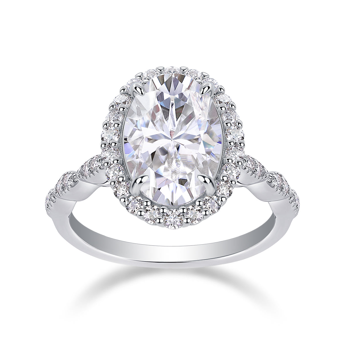 A Wedding Ring Set With  Moissanite S925 Silver