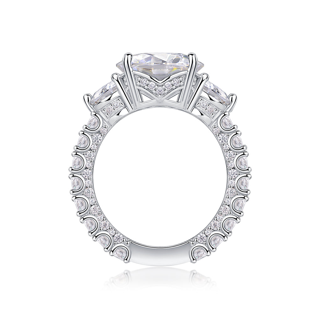 Three-diamond Shining - Set With Top-quality 5-carat Moissanite