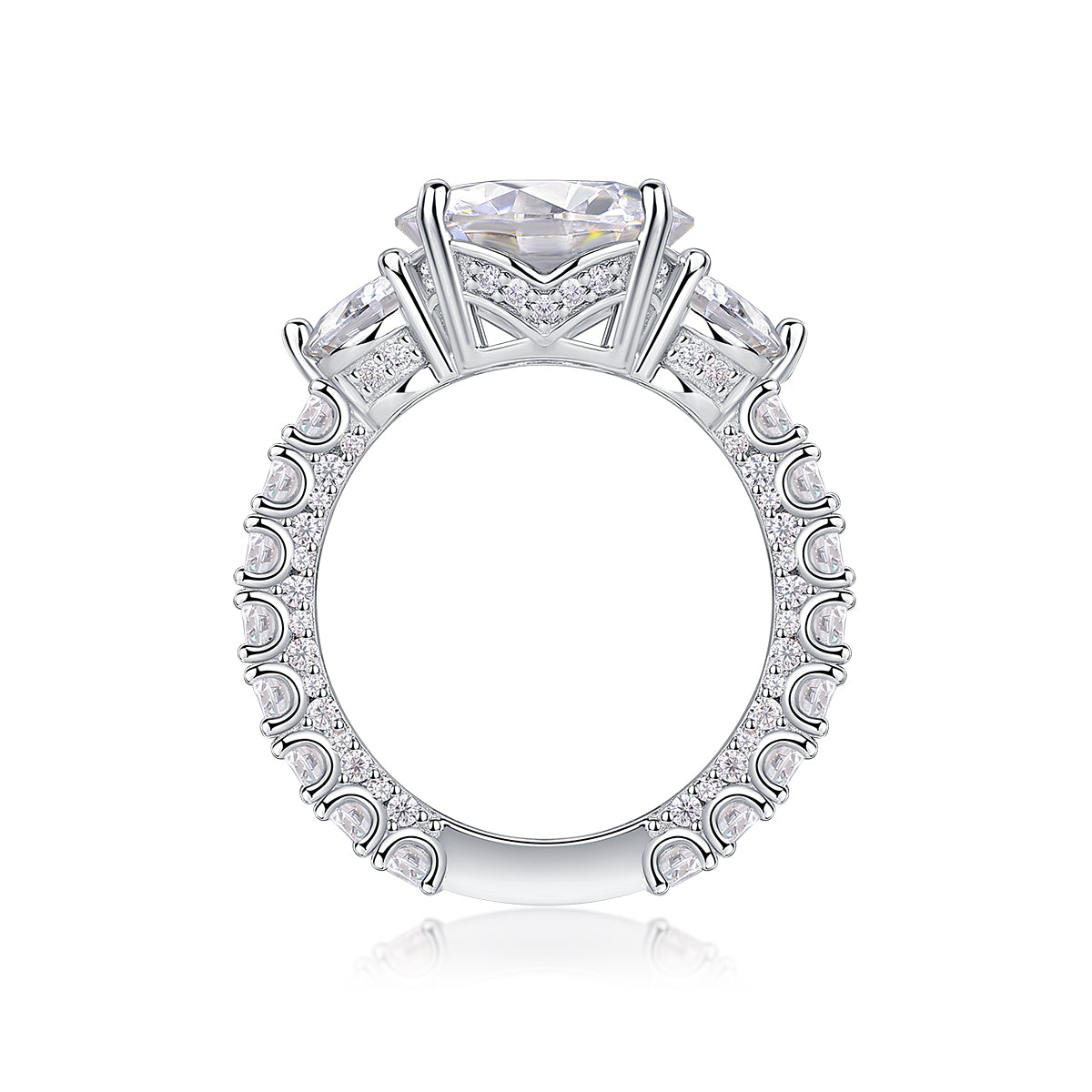 Three-diamond Shining - Set With Top-quality 5-carat Moissanite