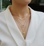 Silver Pendant Necklace, Collar Chain,