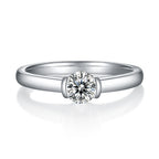 A 0.5-carat Luxury  Silver Ring Set