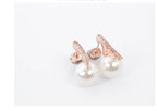 Bridal Pearl Necklace Earrings Jewelry Set