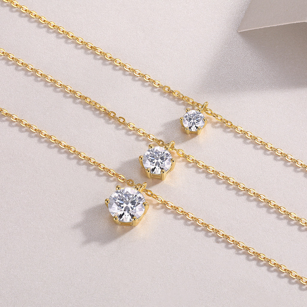 2-carat Luxury Fashion Silver Pendant Necklace