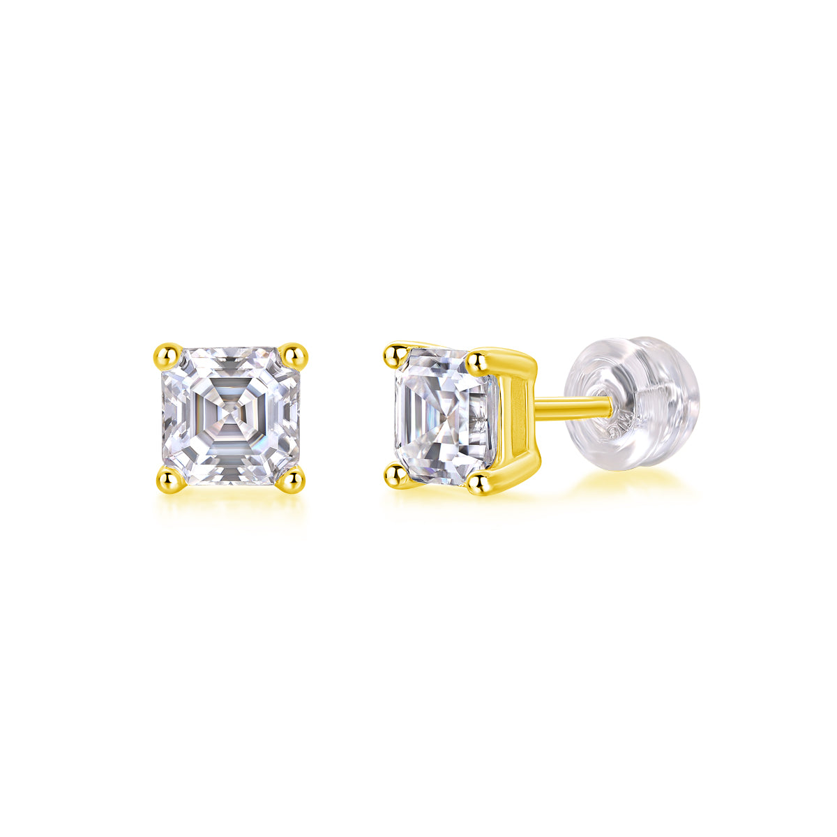 S925 Silver And Platinum-plated Stud Earrings,