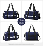 Women's Fashion Letter Print Gym Duffel Bag