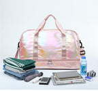 Iridescent Pearl Gym Bag ,Holographic Shiny