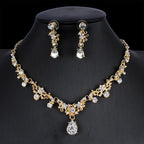 Bridal Necklace Earrings Wedding Two-piece Set