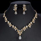 Bridal Necklace Earrings Wedding Two-piece Set