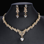 Bridal Necklace Earrings Wedding Two-piece Set