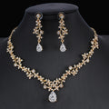 Bridal Necklace Earrings Wedding Two-piece Set