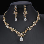 Bridal Necklace Earrings Wedding Two-piece Set