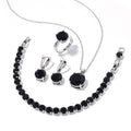 Round Earrings Ring Bracelet Necklace