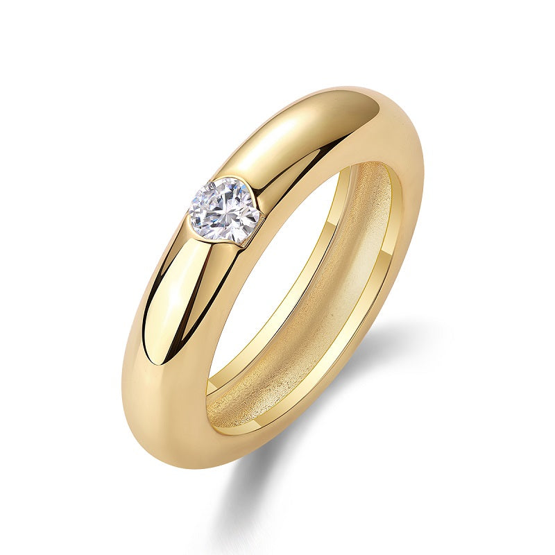 Light Luxury Jewelry Silver Ring Set