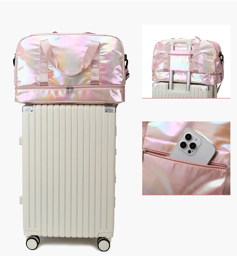 Iridescent Pearl Gym Bag ,Holographic Shiny