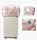 Iridescent Pearl Gym Bag ,Holographic Shiny
