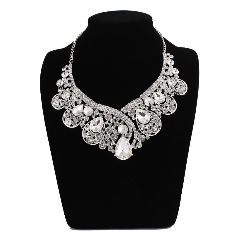Rhinestone ,  Crystal, Necklace Earrings Two Sets