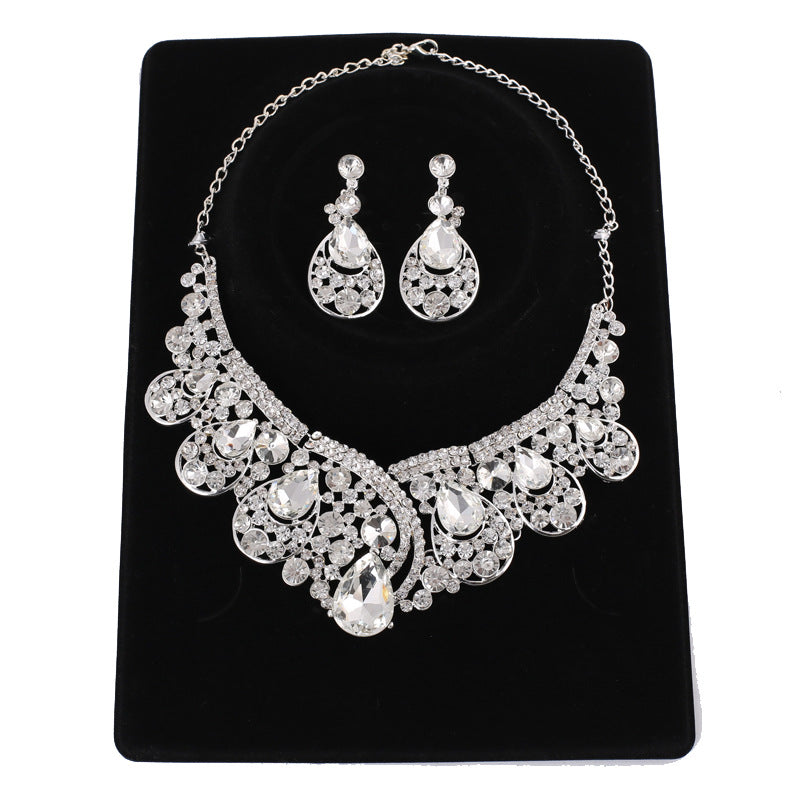 Rhinestone ,  Crystal, Necklace Earrings Two Sets