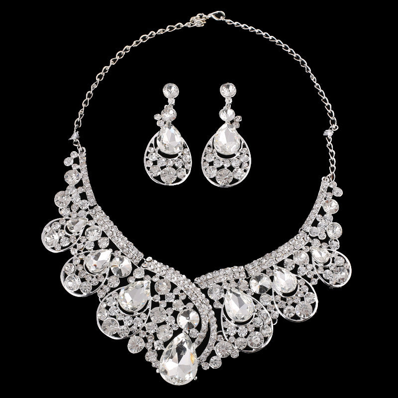 Rhinestone ,  Crystal, Necklace Earrings Two Sets
