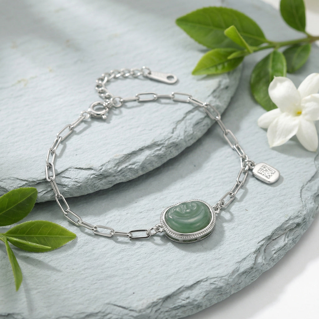 925 Sterling Silver Elegant Silver Green Heart Gemsstone