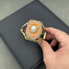 New Natural Tourmaline Inlaid Pearl Flower-shaped Suit