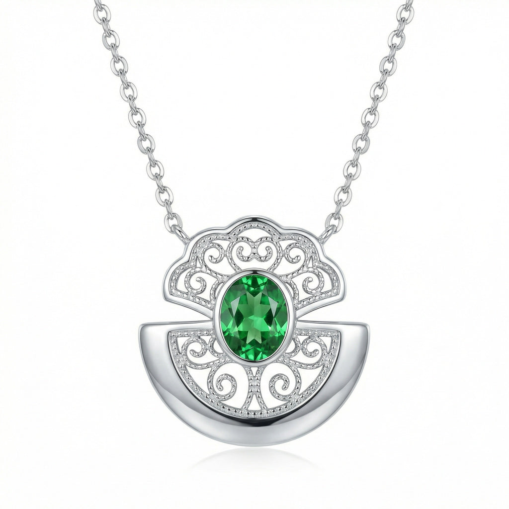 925 Sterling Silver Filigree Pendant Necklace
