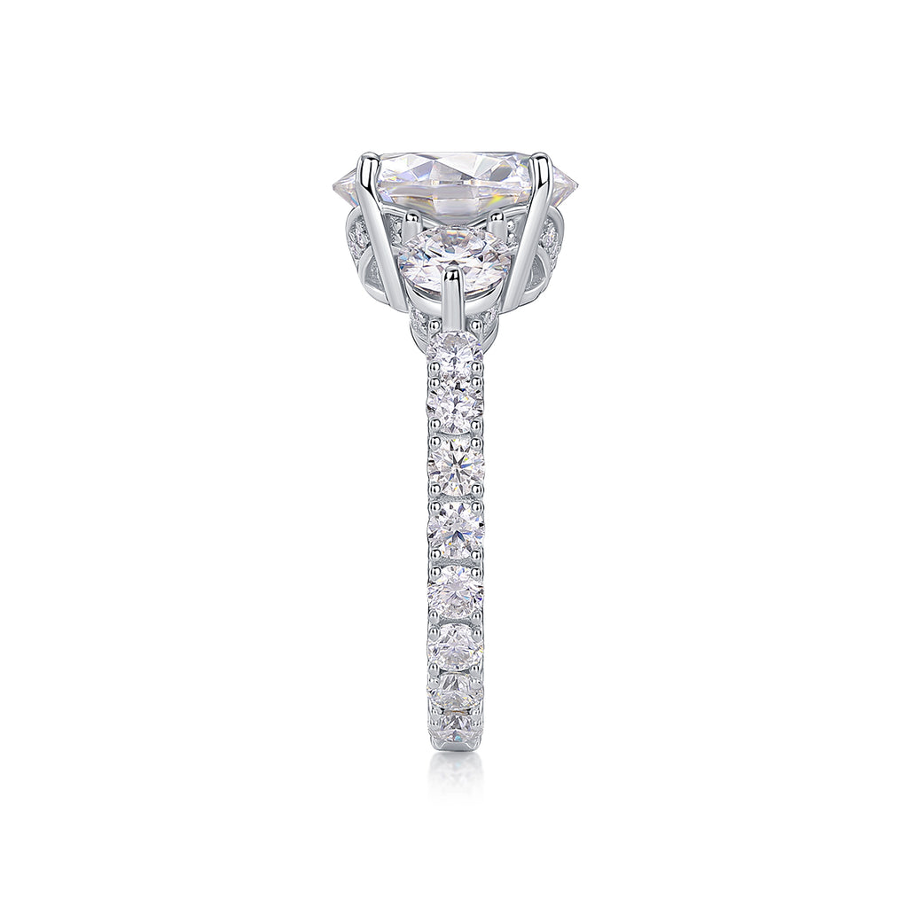 Three-diamond Shining - Set With Top-quality 5-carat Moissanite