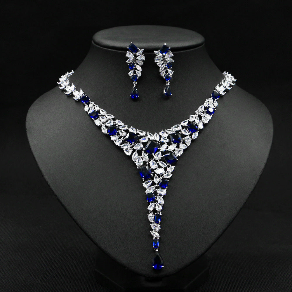Colorful  Necklace Set Wedding Earring