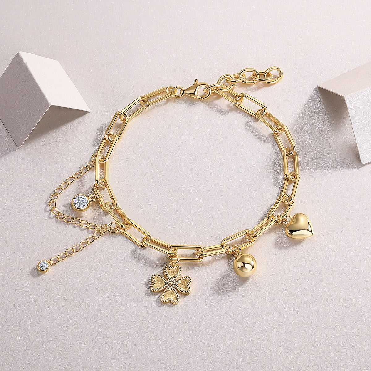0.5-carat Silver Bracelet Set With, S925 Silver