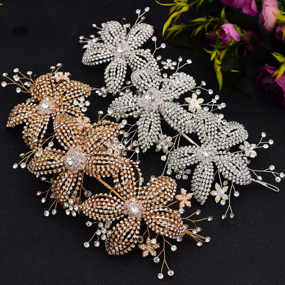 Flower Rhinestone  Bridal Wedding Hair Band
