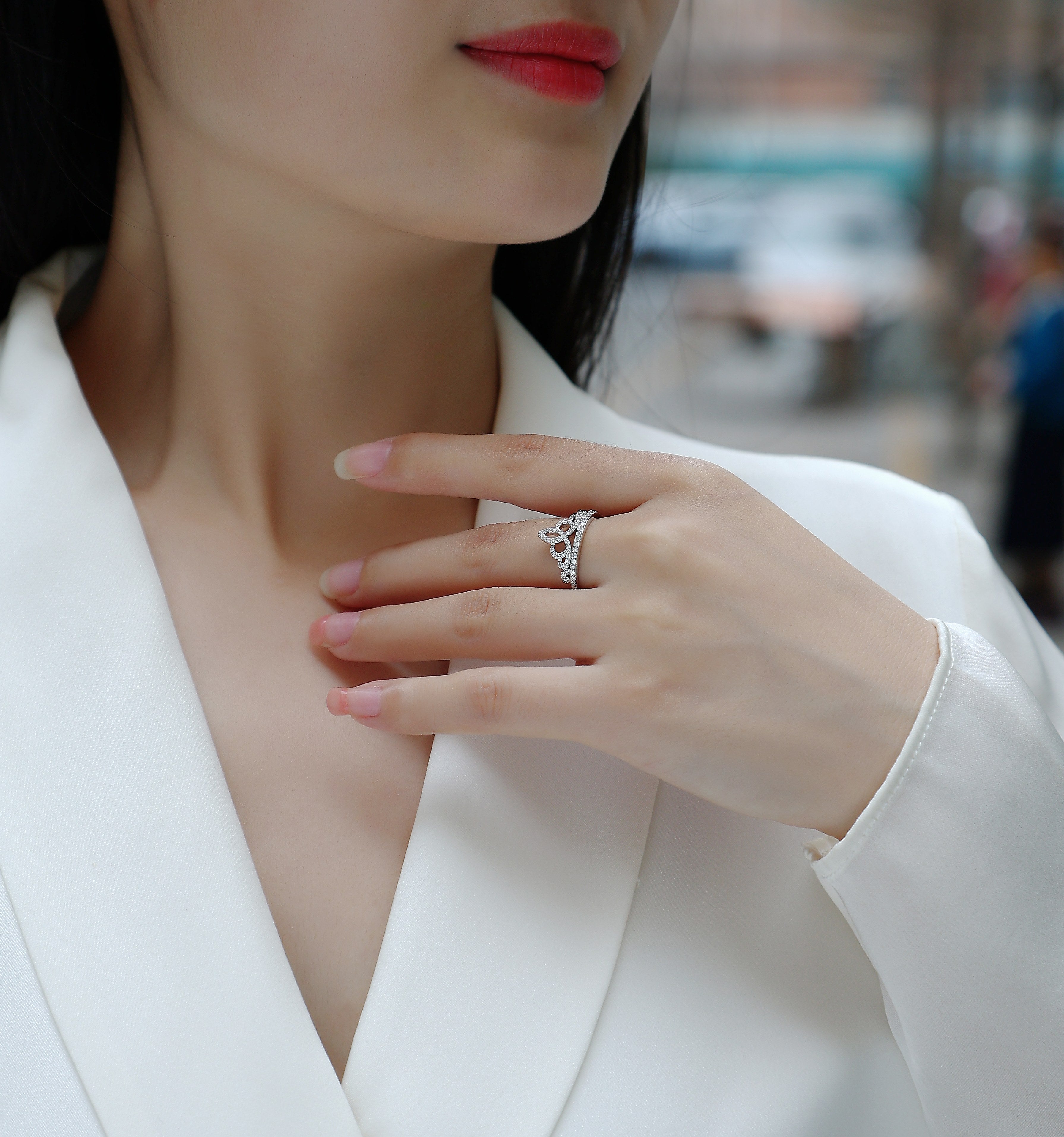 A Wedding Ring Set With S925 Silver