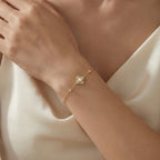 925 Sterling Silver Elegant Pearl Charm Bracelet