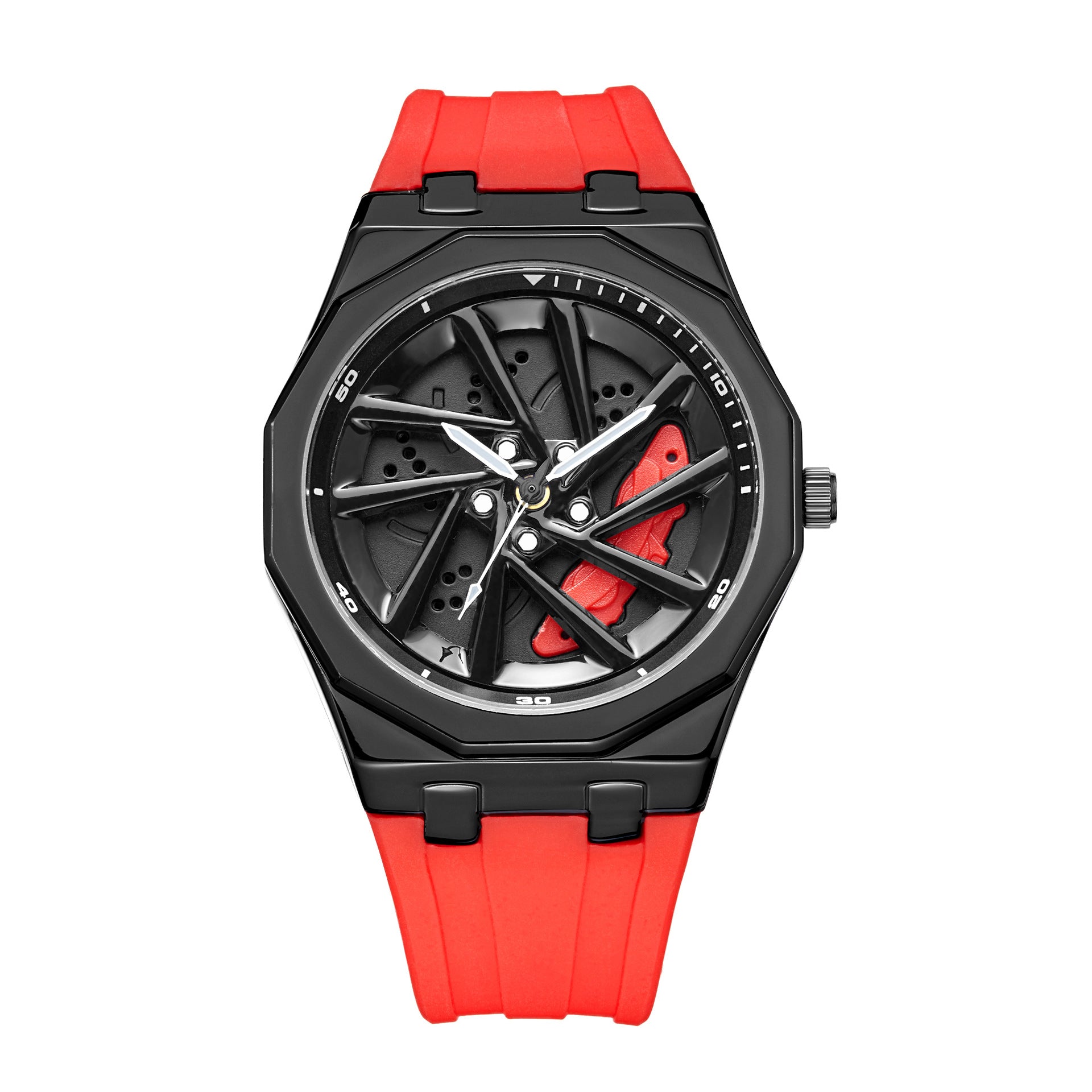 Rotating Watch Mens Wheel Hub Rotating Quartz Watch