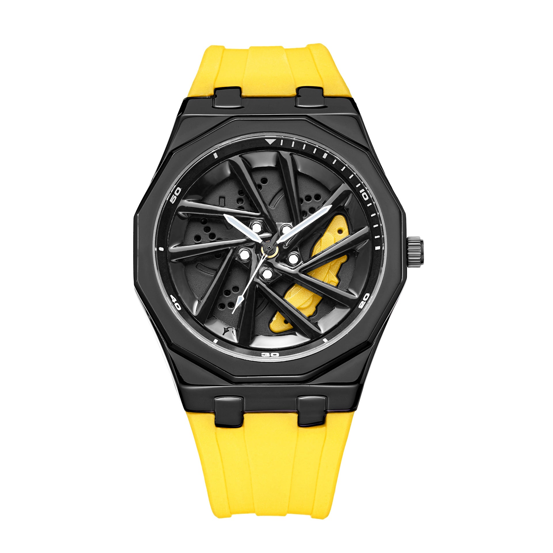 Rotating Watch Mens Wheel Hub Rotating Quartz Watch