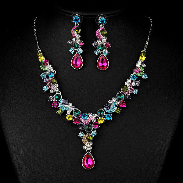 Western Wedding Bride Necklace Earrings