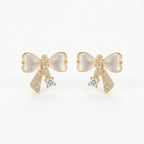 925 Sterling Silver Elegant Bowknot Earrings